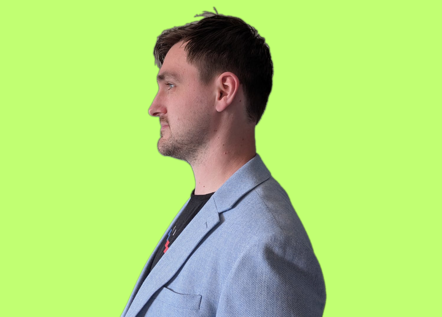 Side profile of Tim